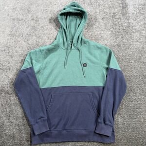 RVCA‎ Carlisle Hoodie Men's Size Small Color Block Green / Blue Lightweight